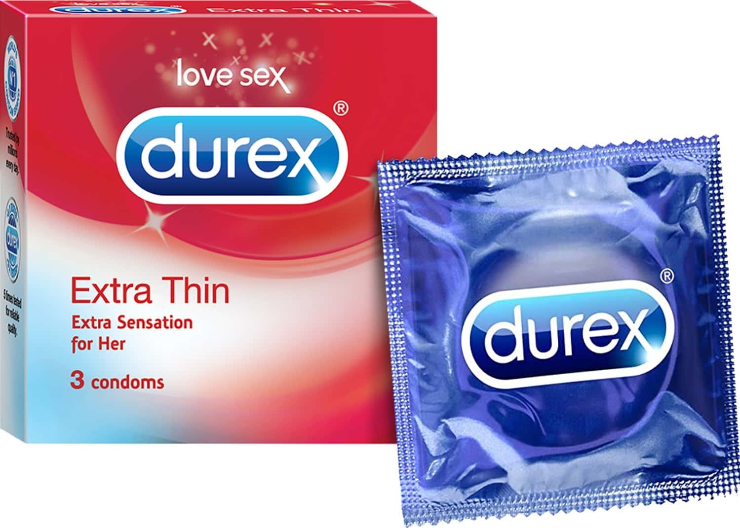 Durex Extra Thin - 3 Condoms