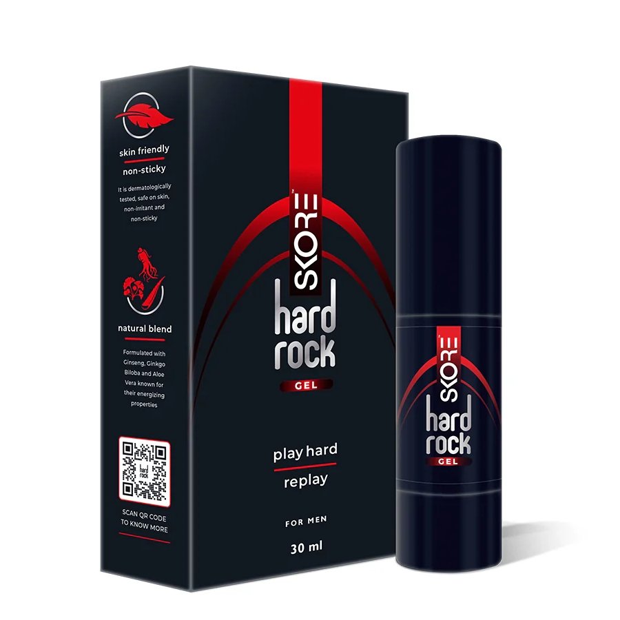 Skore Hardrock Gel For Increased Harness | Skin Friendly Non-Sticky Natural Blend For Men