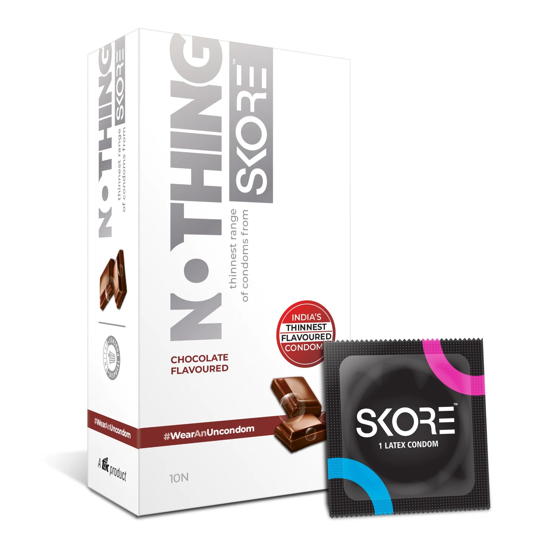 Skore Nothing | Ultra Thin And Chocolate Flavoured Condoms