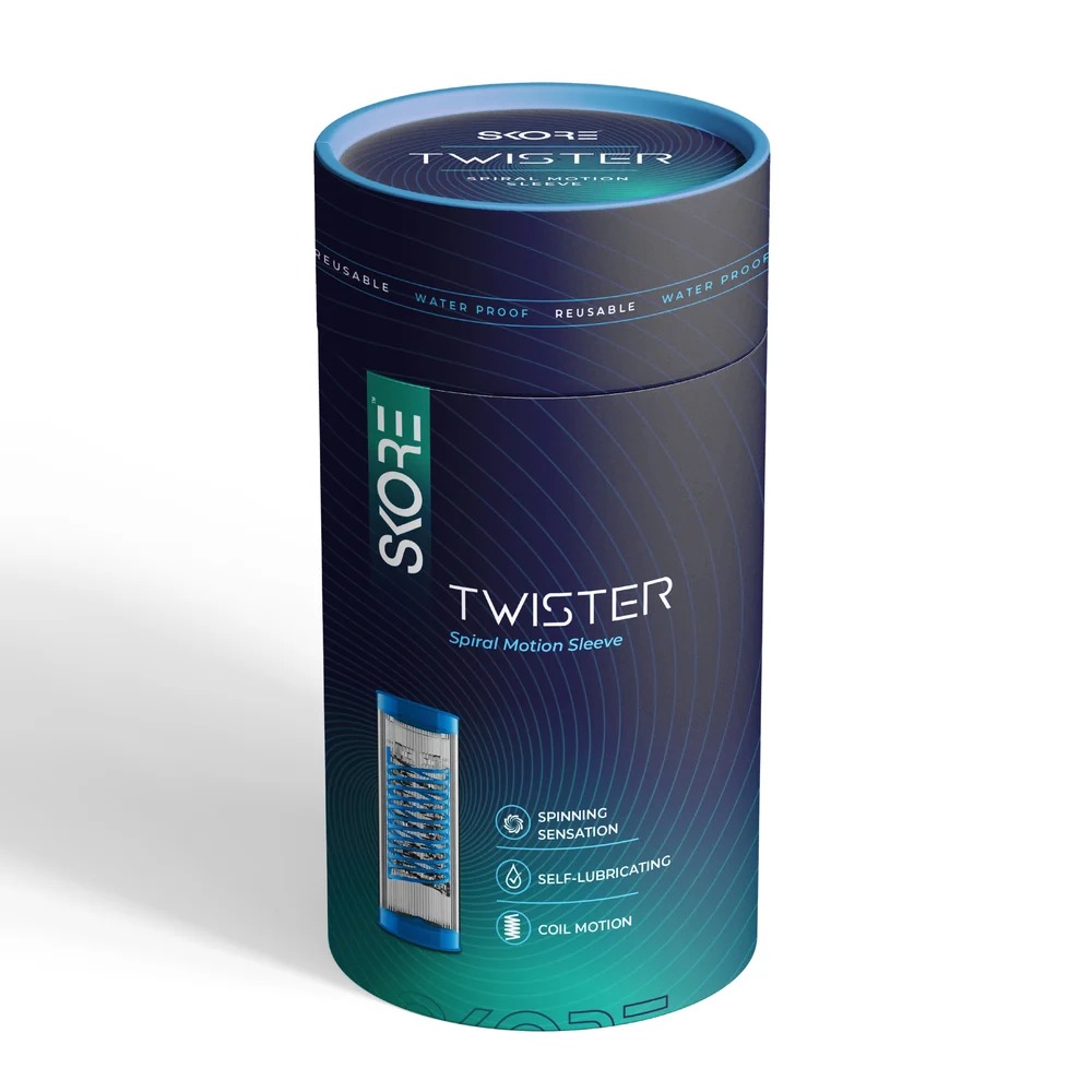 Skore Twister Self Lubricating Spinning Personal Massager (Blue)